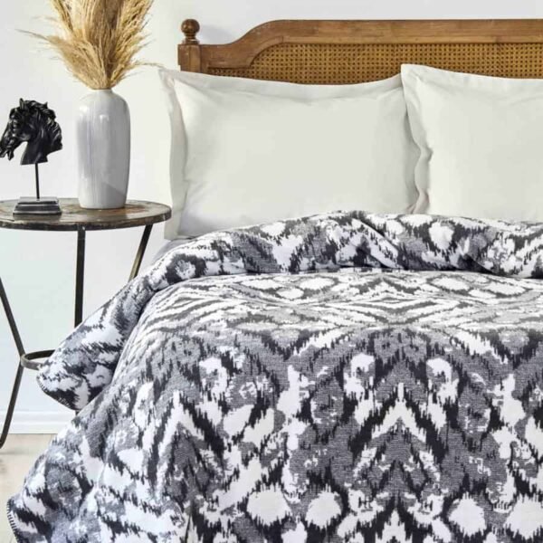 Karaca Home Arwen Ανθρακί Διπλή Κουβέρτα