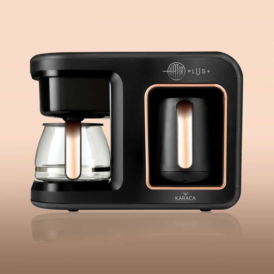Karaca Hatır Plus Καφετιέρα 2 Σε1 Μαύρο Χαλκού