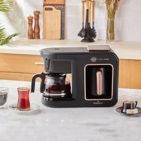 Karaca Hatır Plus Mod 5 σε 1 Μηχανή Παρασκευής Καφέ & Τσαγιού Black Copper