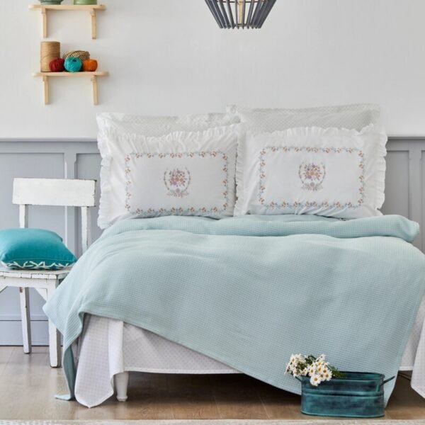 Σετ Σεντόνια Διπλά Με Πικέ Κουβέρτα