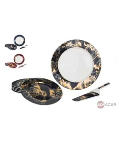 Σετ Πάστας Με Σπάτουλα Μαρμάρινης Μορφής.