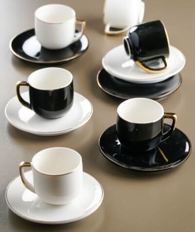 Φλυτζάνια Ελληνικού Καφέ Πορσελάνης Λευκό 6Τμχ.