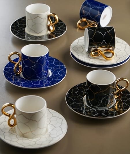 Φλυτζάνια Ελληνικού Καφέ Πορσελάνης 6Τμχ.