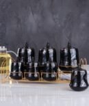 Σετ Μπαχαρικών Από Πορσελάνη Με Βάση 7Τμχ.