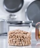 Τετράγωνο Γυάλινο Βάζο Αποθήκευσης 700Ml