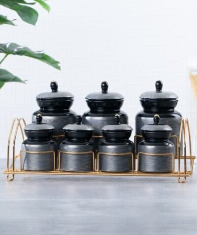 Σετ Μπαχαρικών Από Πορσελάνη 7Τμχ.