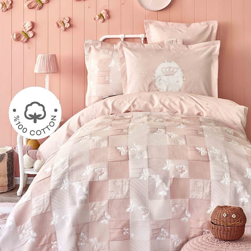 Karaca Home Fizzy Powder 100% Cotton Μονό Παπλωματοθήκη.