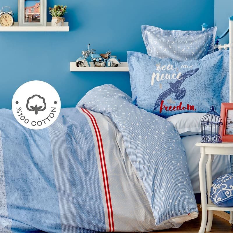 Karaca Home Freedom Σετ Παπλωματοθήκη 100% Βαμβακερή Μονή Νεανική.