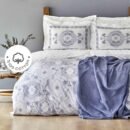 Karaca Home Arlen Indigo Παπλωματοθήκη Διπλή 100% Βαμβακερή