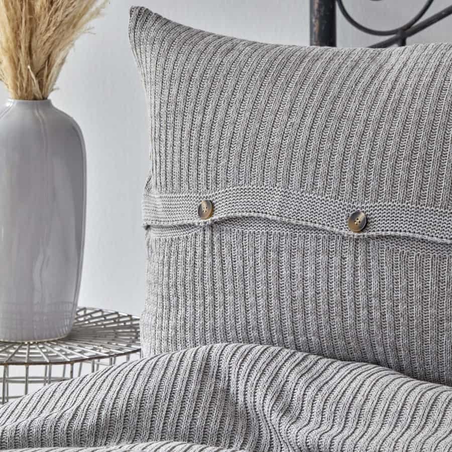 Karaca Home Coline Gray Σετ Κουβερλί Διπλό Πλεκτό - Image 5