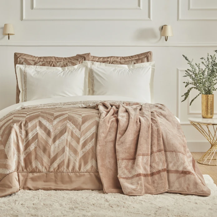 Karaca Home Celeste Rose Gold Σετ Προίκας 8 Τεμάχια