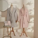 Karaca Home Foster Grey - Σετ 2 Μπουρνούζια & Πετσέτες - 100% Βαμβάκι