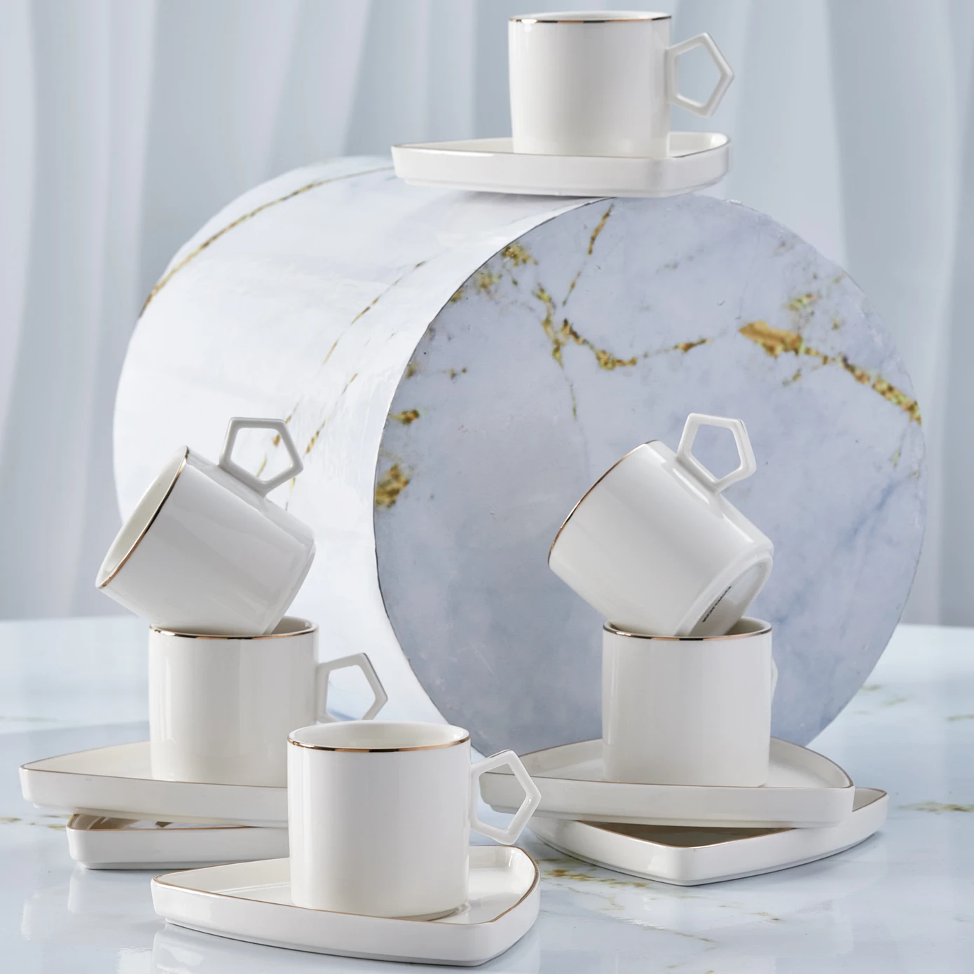 Karaca Geo Σετ 6 Φλυτζάνια Καφέ - 90ml