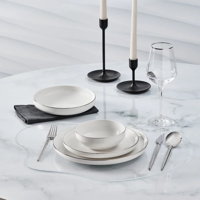 Karaca Streamline New Saturn Platin Σερβίτσιο 6 Ατόμων - 24 Τεμάχια