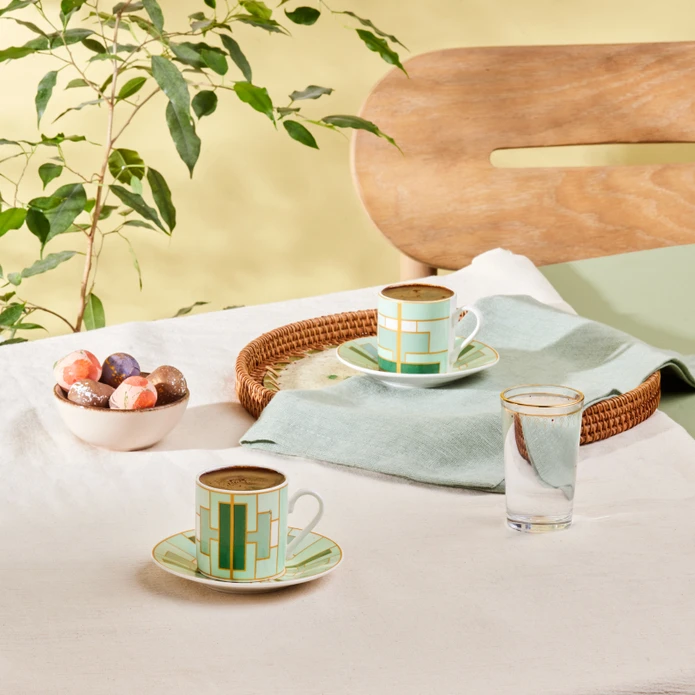 Karaca Kiva Green Σετ 2 Φλυτζάνια Ελληνικού Καφέ - 80 ml