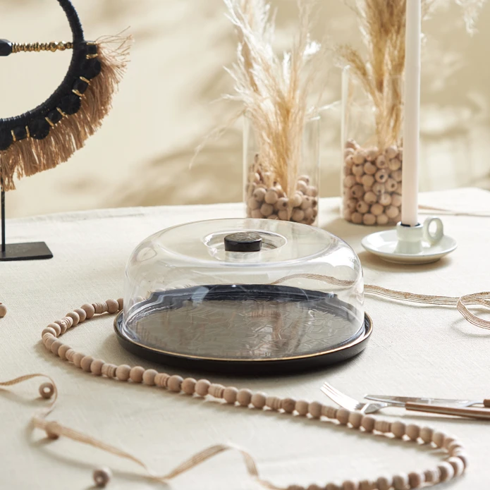 Karaca Calvin Black Βάση Κέικ Με Καπάκι - 28 εκ.