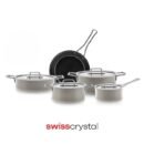 Karaca Swiss Crystal Mastermaid Beige Σετ μαγειρικών Σκευών 9 Τεμάχια