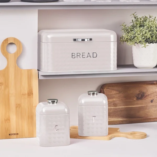 Karaca Elmas Δοχείο Ψωμιού + Δώρο 2 Βάζα Αποθήκευσης