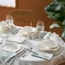 Karaca Square Bone Mensa Platin - Σερβίτσιο 12 Ατόμων - 52 Τεμάχια