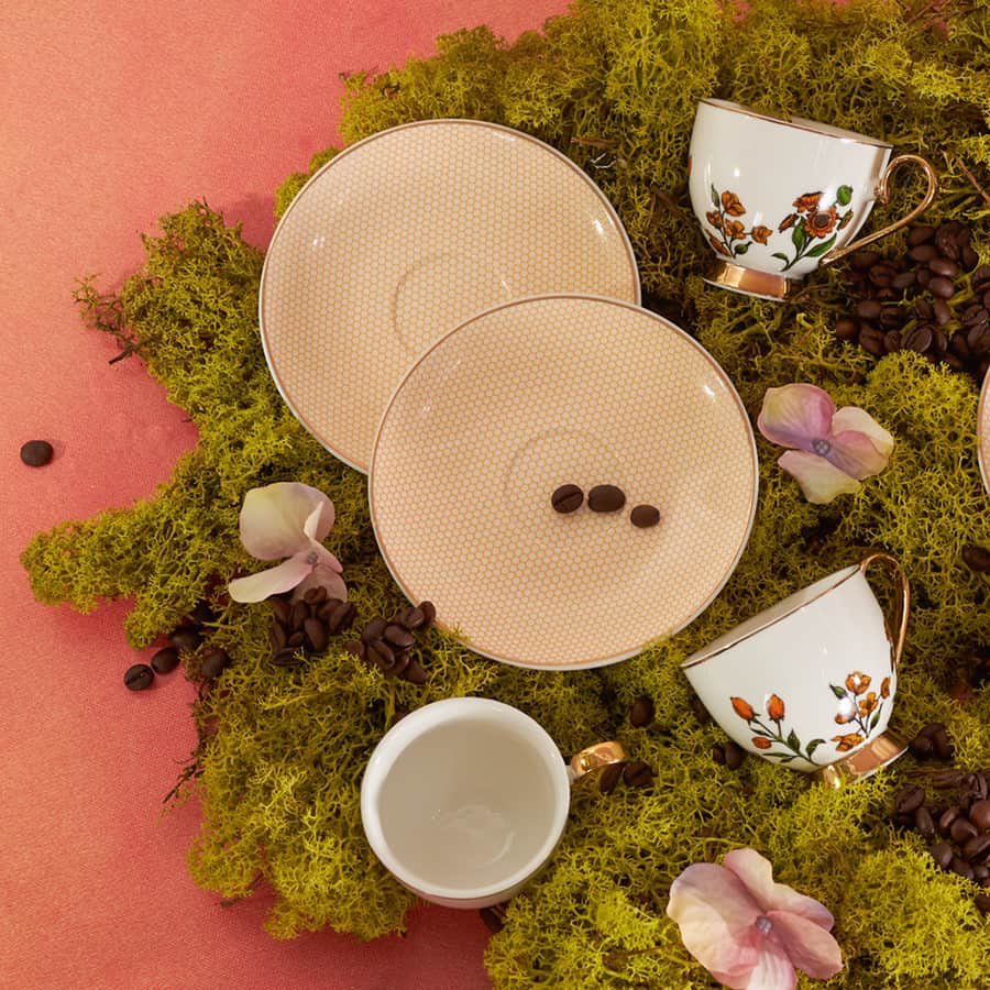 Karaca Sunny Σετ Φλυτζανιών Καφέ 4Τμχ.