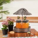 Σετ Δίσκος Με 4 Ποτήρια Χυμού