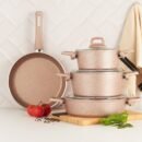 Karaca Biogranit Pink Σετ Μαγειρικών Σκευών 7Τμχ.