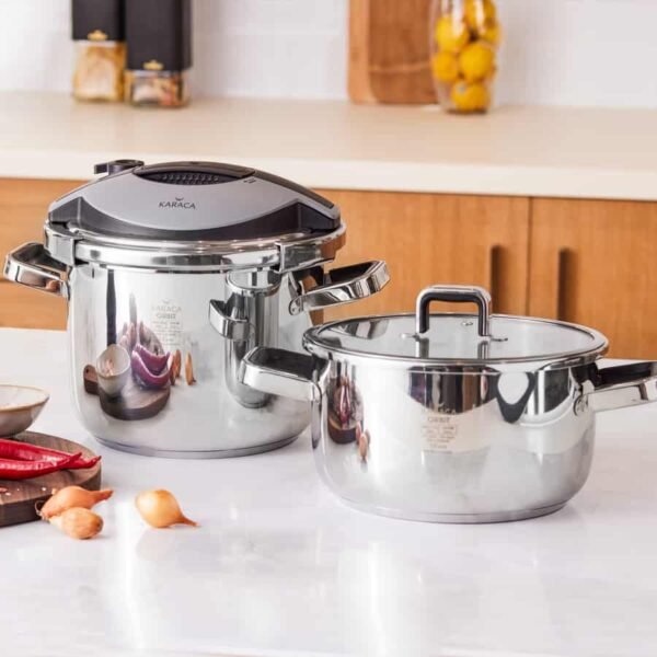 Karaca Orbit Σετ Χύτρα Κατσαρόλα Μαύρο 4+6 Λίτρων