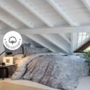 Karaca Sarah Anderson Alto Grey 100% Βαμβακερή Διπλή Παπλωματοθήκη Σετ Mαξιλαρoθήκες.