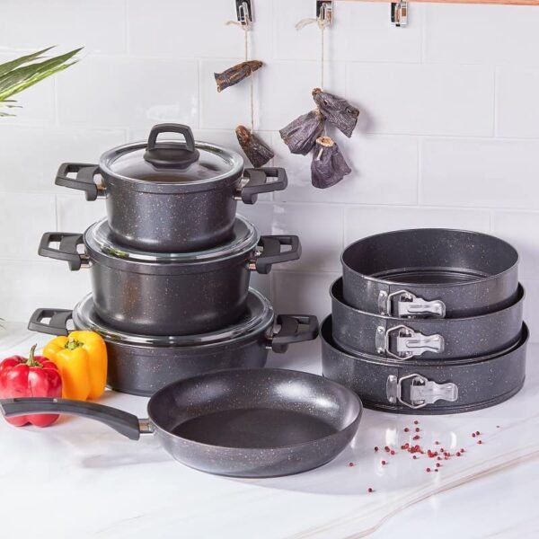 Karaca Biogranit Blackgold Σετ Μαγειρικών Σκευών 10Τμχ.