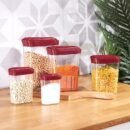 Karaca Slot Red Δοχείο Αποθήκευσης 5Τμχ.