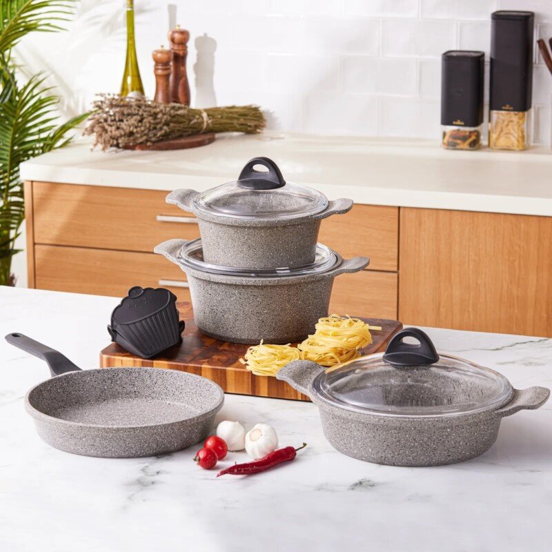 Karaca Bio Granit Brian Σετ Μαγειρικά Σκεύη 9Τμχ.
