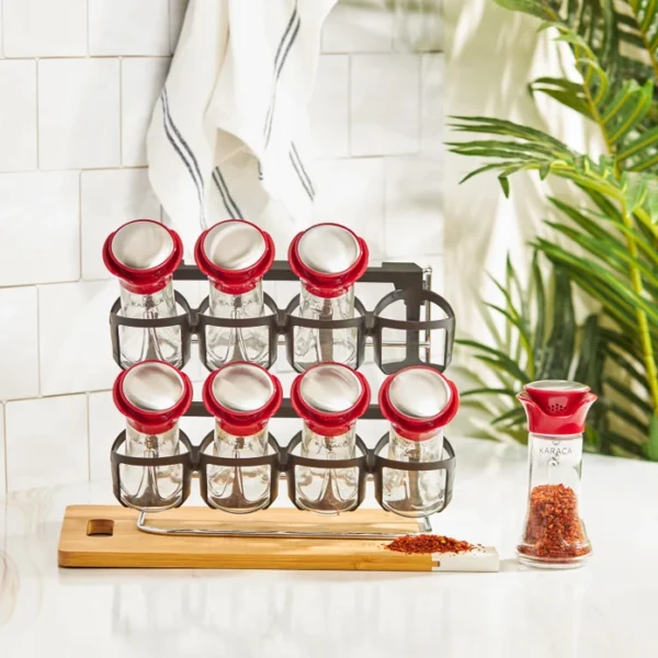 Σετ Μπαχαρικών Κόκκινο 9Tμχ