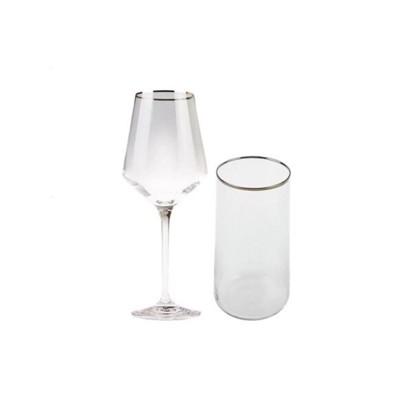 Σετ 12 Ποτήρια Με Χρυσό 24Τμχ.