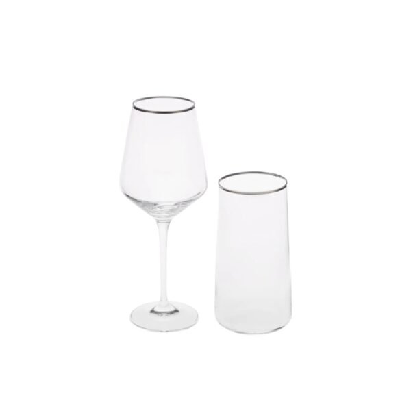 Σετ 12 Ποτήρια Με Χρυσό 24Τμχ.