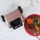 Karaca Future Plus Biodiamond Γκριλ Και Τοστιέρα Αντιβακτηριδιακή Ροζ-Χρυσό