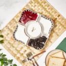 Πιατέλα Σερβιρίσματος Και Ξύλινος Δίσκος 6 Τμχ