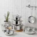 Σετ Μαγειρικών Σκευών Ατσάλινα 12 Τμχ