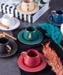 Πολύχρωμο Σετ Φλυτζάνια Καφέ Από Πορσελάνη 6Tμχ.