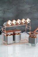 Σετ Μπαχαρικών Με Μεταλλική Βάση Γκρι