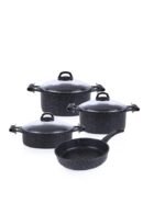Cast Prestige Σετ Μαγειρικών Σκευών Μαντεμένιο - Μαύρο. 7Τμχ.