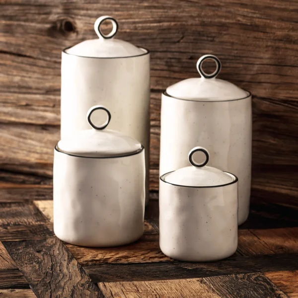 Σετ 4 Βάζα Αποθήκευσης