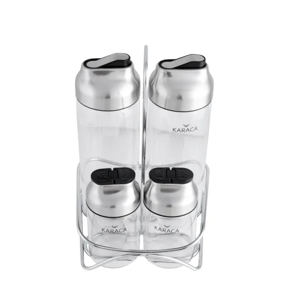 Σετ Βάζα Λαδιού/ Ξυδιού Και Μπαχαρικών - 5 Τεμάχια