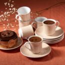 Apricot Vivi Gold Σετ Φλυτζάνια Καφέ 6Τμχ.