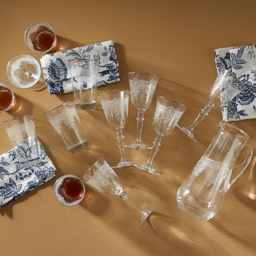 Karaca Elegant Lace Platin Σετ Γυάλινα Ποτήρια 25Τμχ.