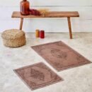 Karaca Home Milly Σετ Χαλάκια Καφέ 2Τμχ.