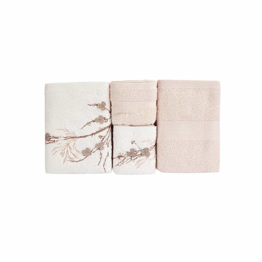 Karaca Home Lenny Beige-Offwhite Σετ Πετσετών 4Τμχ. - Image 2