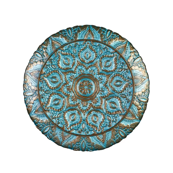 Τιρκουάζ Διακοσμητικός Δίσκος 40 cm