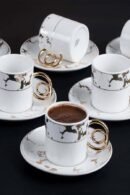 Javed Φλυτζάνια Ελληνικού Καφέ Πορσελάνης 6Τμχ.