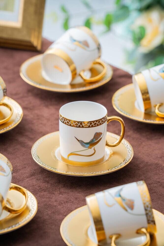 Acar Stork Σετ 6 Φλυτζάνια Ελληνικού Καφέ - 90 ml