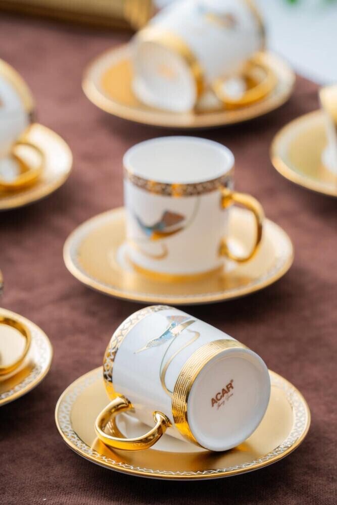 Acar Stork Σετ 6 Φλυτζάνια Ελληνικού Καφέ - 90 ml - Image 3